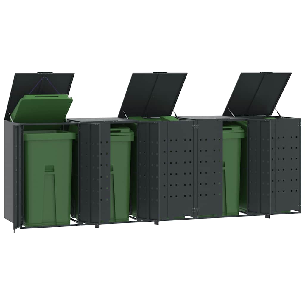 Containerberging Voor 1 Container 69X79X117 Cm Staal Antraciet