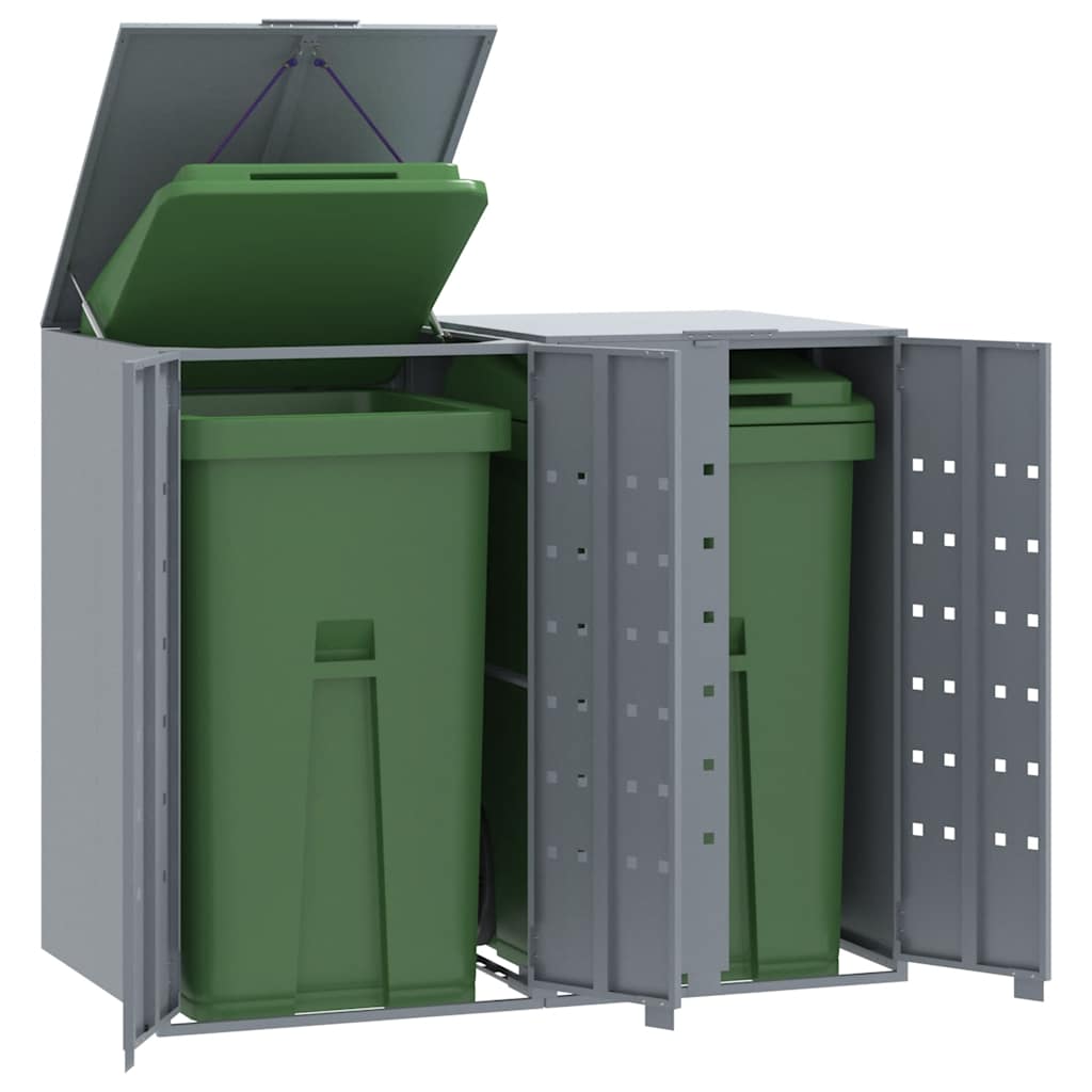 Containerberging Voor 1 Container 69X79X117 Cm Staal Grijs