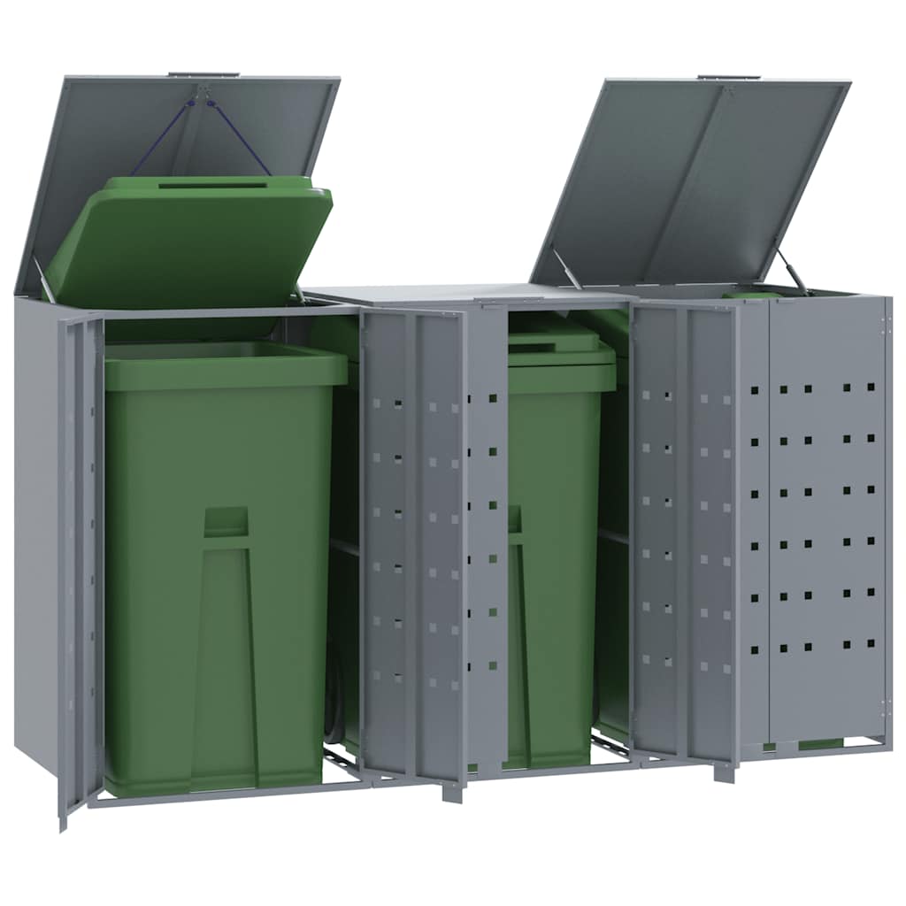 Containerberging Voor 1 Container 69X79X117 Cm Staal Grijs