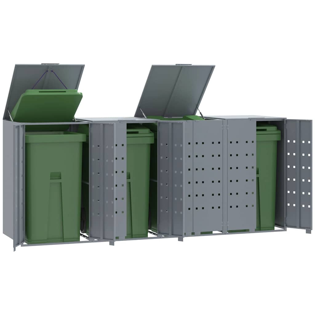 Containerberging Voor 1 Container 69X79X117 Cm Staal Grijs