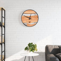 Wandklok Ø35 Cm Ijzer En Olijfhout Bruin