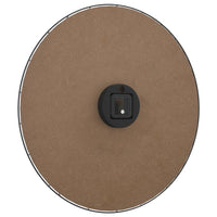 Wandklok Ø50 Cm Bewerkt Hout Geel En Zwart