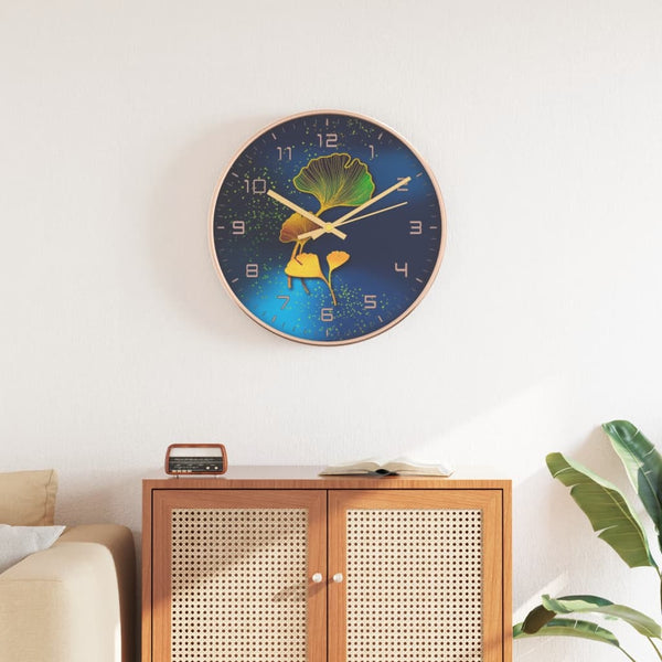 Wandklok Ø29,5 Cm Polystyreen En Glas Goudkleurig En