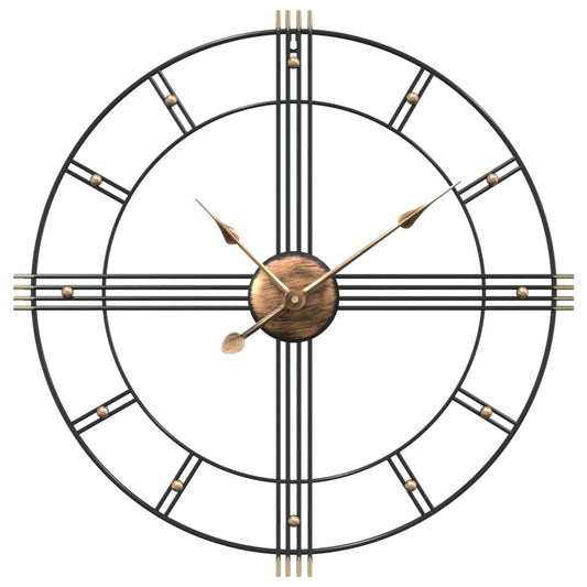 Wandklok Ø60 Cm Ijzer Zwart