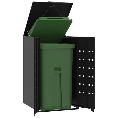 Containerberging Voor 1 Container 69X79X117 Cm Staal Zwart