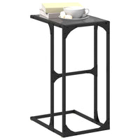 Bijzettafel Met Glazen Blad 40X30X61,5 Cm Staal