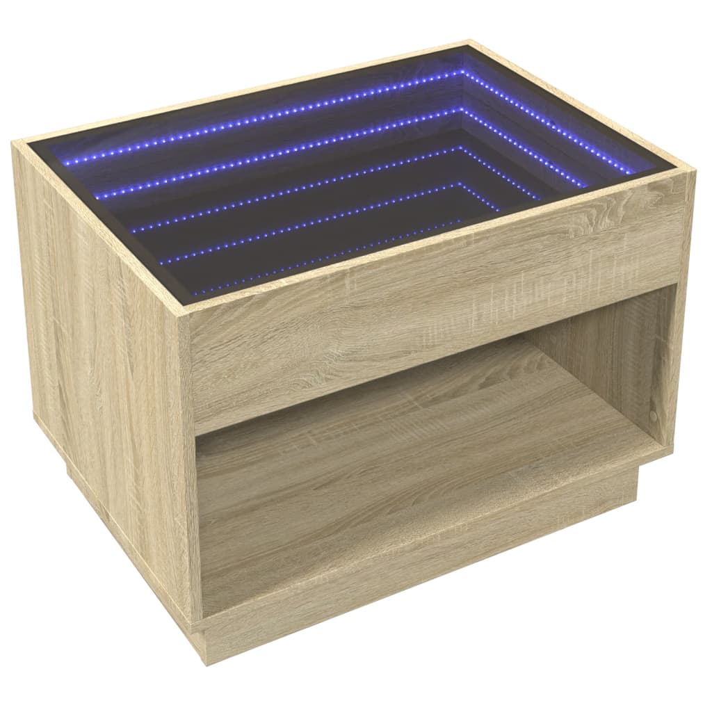 Salontafel Met Infinity Led 70X50X50 Cm Kleurig