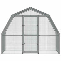 Vogelkooi Met Deur Gegalvaniseerd Staal Zilverkleurig