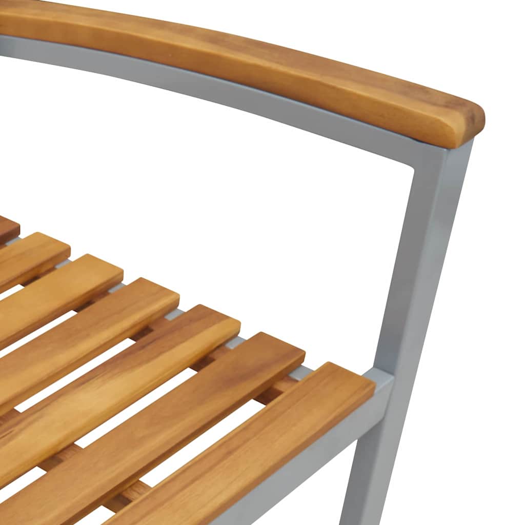Tuin Eetset 5 Pcs En Bruin Massief Acaciahout