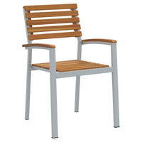 Tuin Eetset 5 Pcs En Bruin Massief Acaciahout