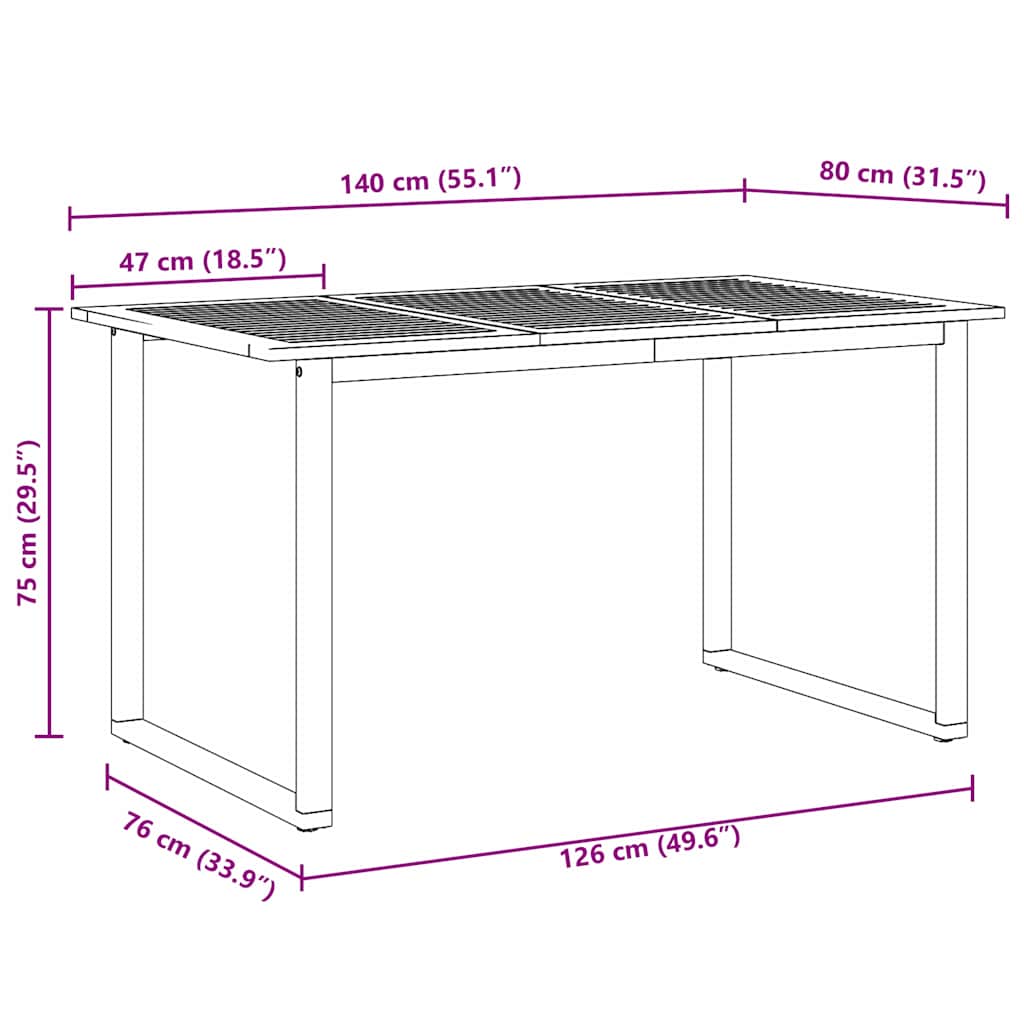 Tuin Eetset 5 Pcs En Bruin Massief Acaciahout