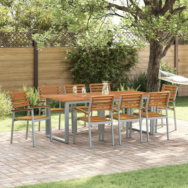Tuin Eetset 5 Pcs En Bruin Massief Acaciahout