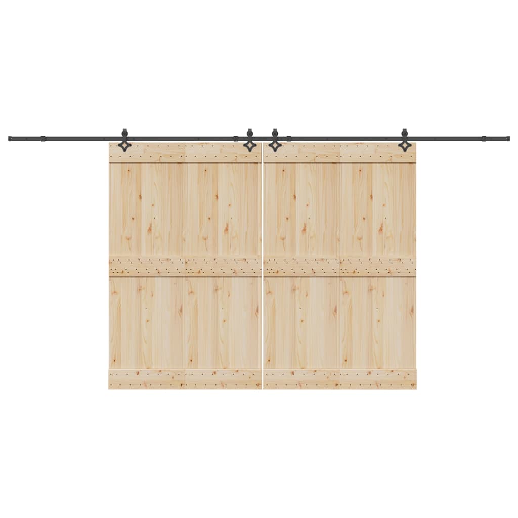 Doos Met Onderdelen Voor Schuifdeur 427 Cm Staal Zwart