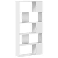 Boekenkast 5-Laags 80,5X23,5X162,5 Cm Bewerkt Hout