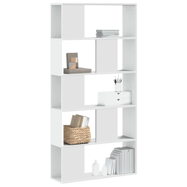 Boekenkast 5-Laags 80,5X23,5X162,5 Cm Bewerkt Hout