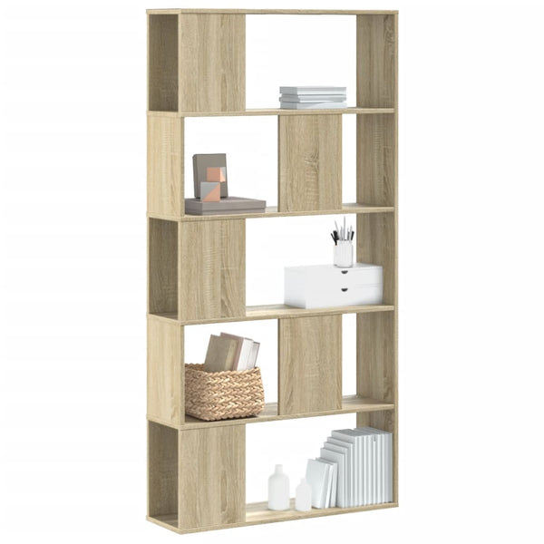 Boekenkast 5-Laags 80,5X23,5X162,5 Cm Bewerkt Hout