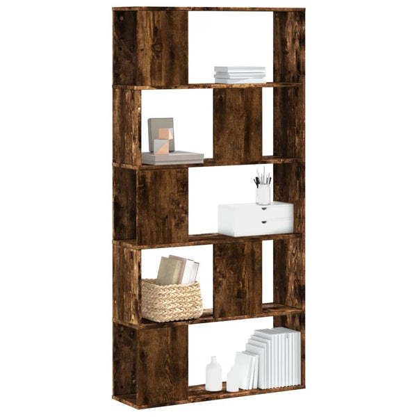 Boekenkast 5-Laags 80,5X23,5X162,5 Cm Bewerkt Hout