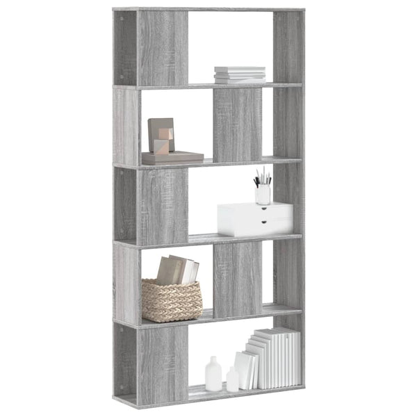 Boekenkast 5-Laags 80,5X23,5X162,5 Cm Bewerkt Hout