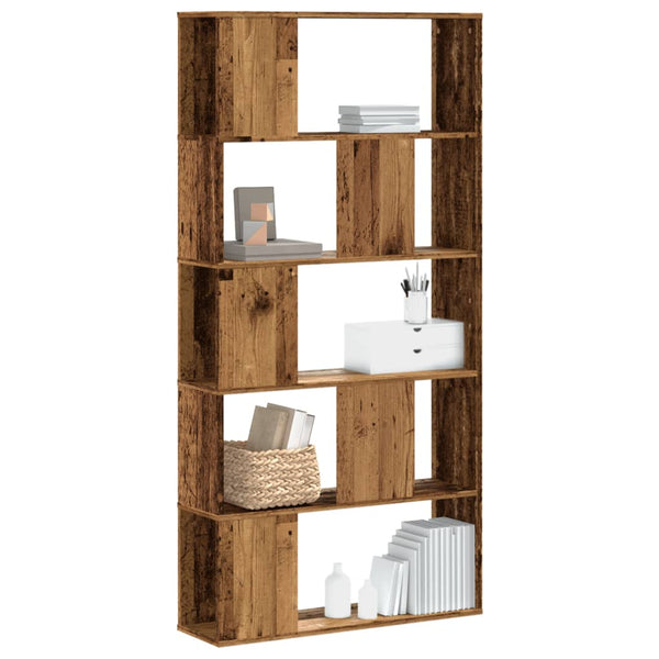 Boekenkast 5-Laags 80,5X23,5X162,5 Cm Bewerkt Hout