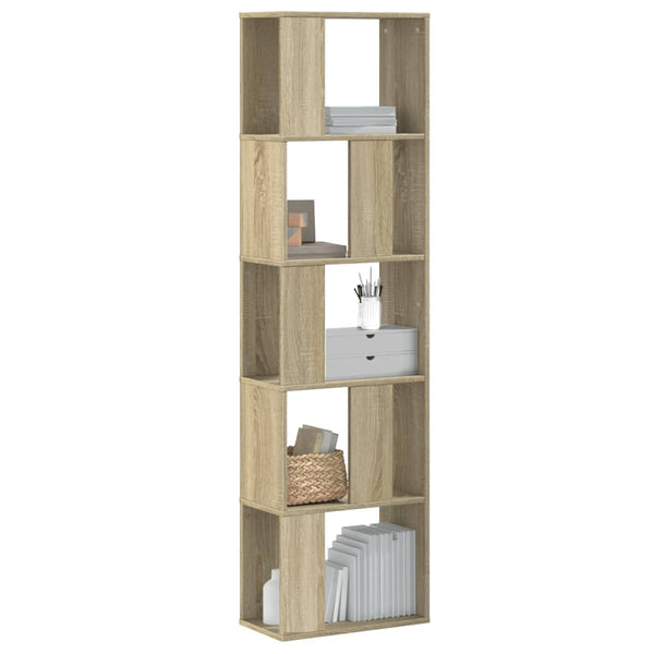 Boekenkast 5-Laags 80,5X23,5X162,5 Cm Bewerkt Hout