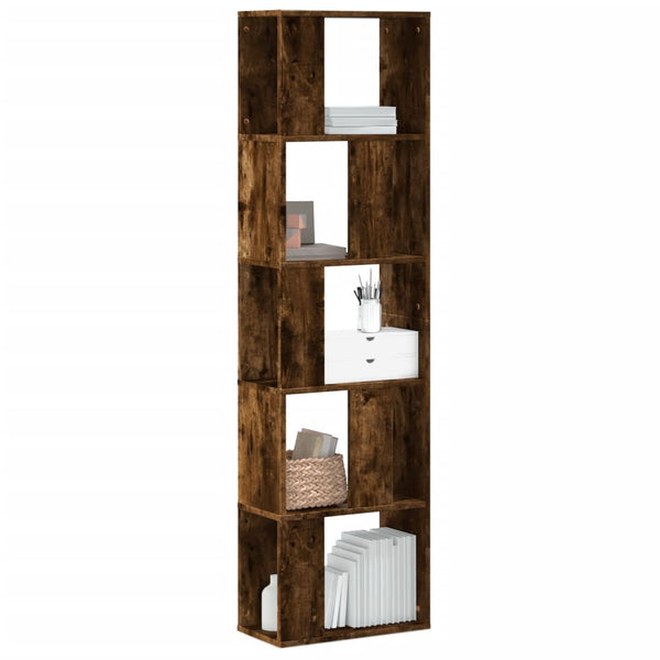 Boekenkast 5-Laags 80,5X23,5X162,5 Cm Bewerkt Hout