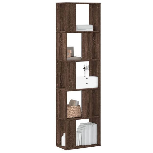Boekenkast 5-Laags 80,5X23,5X162,5 Cm Bewerkt Hout