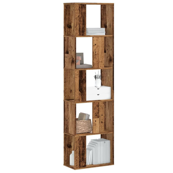 Boekenkast 5-Laags 80,5X23,5X162,5 Cm Bewerkt Hout