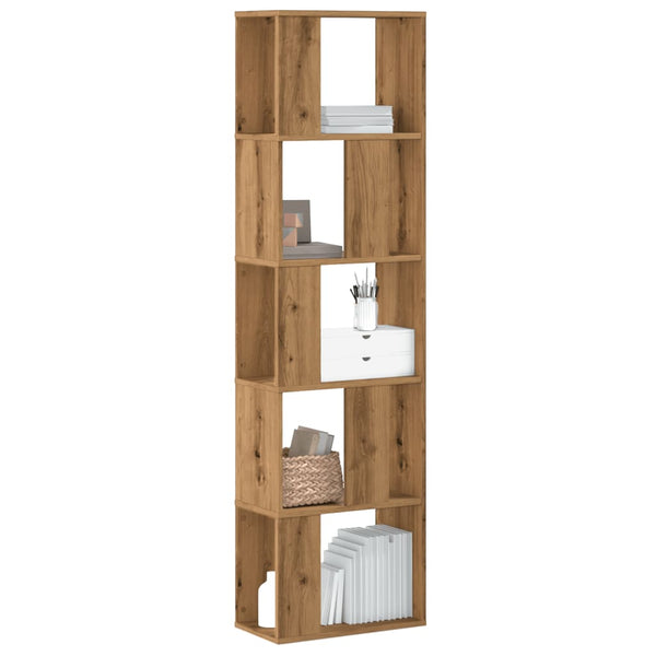 Boekenkast 5-Laags 80,5X23,5X162,5 Cm Bewerkt Hout