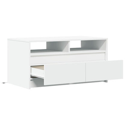 Salontafel Met Led-Verlichting Bewerkt Hout