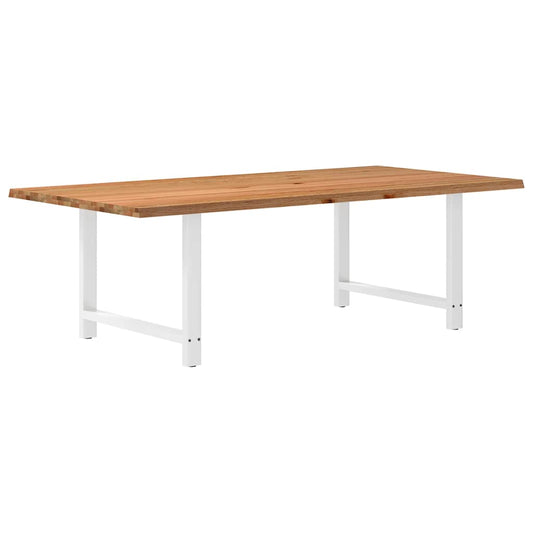 Eettafel Rechthoekig Massief Eikenhout Lichtbruin