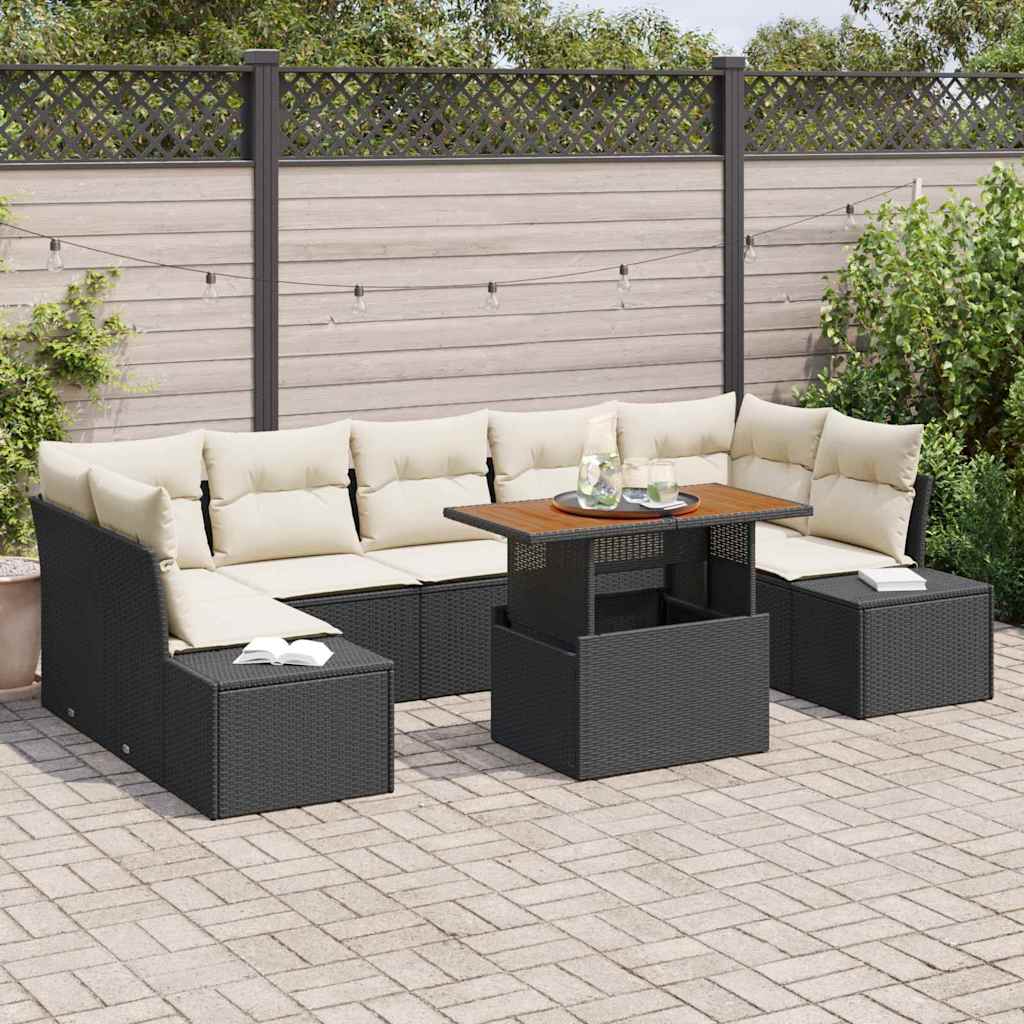 Tuin Eetset Met Kussen 8 Pcs 100 X 55 X 73 Cm