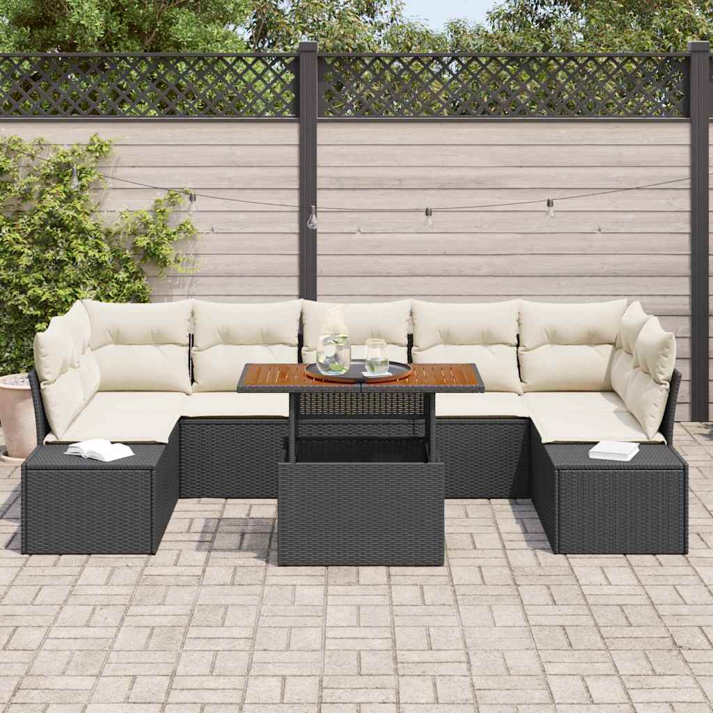 Tuin Eetset Met Kussen 8 Pcs 100 X 55 X 73 Cm