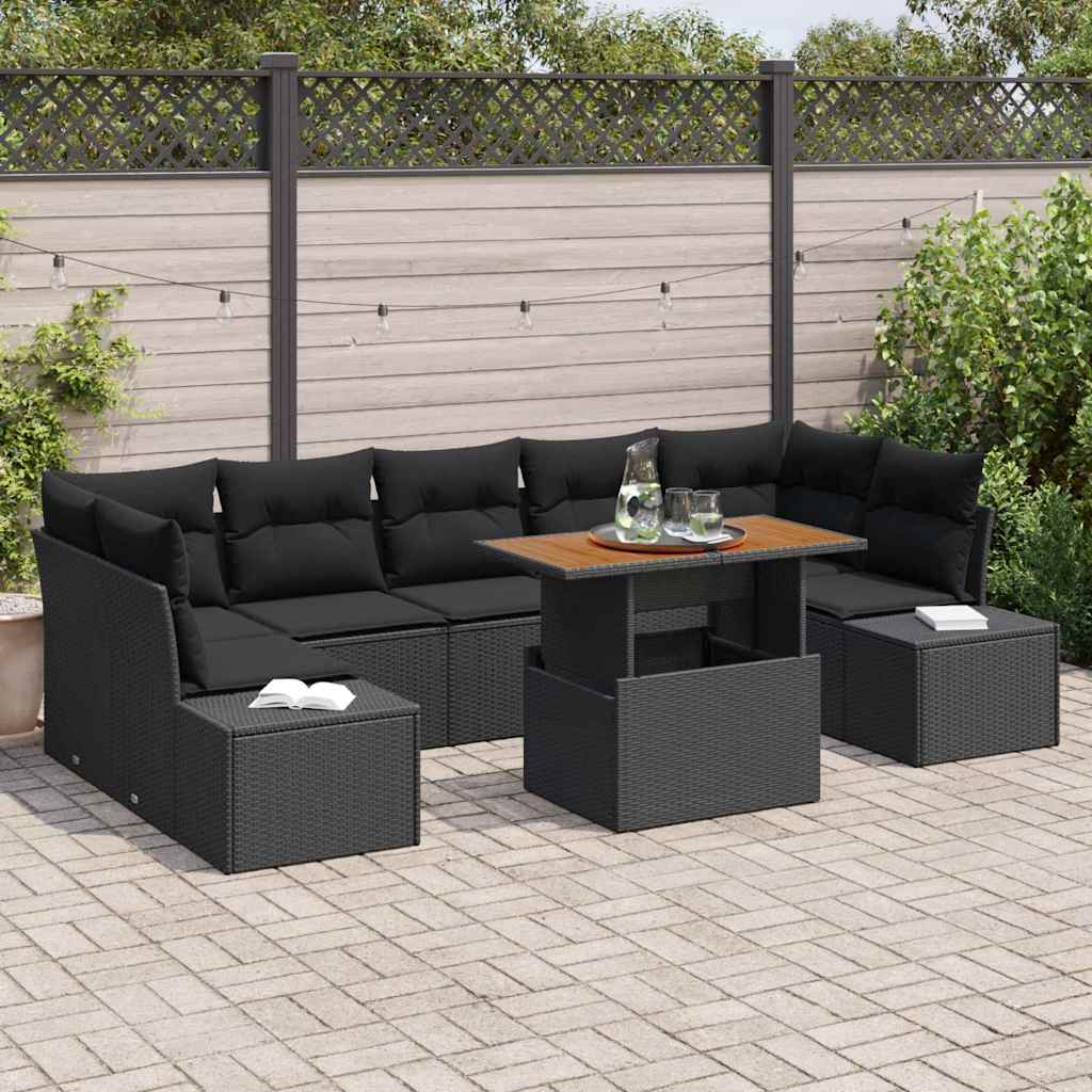 Tuin Eetset Met Kussen 8 Pcs 100 X 55 X 73 Cm