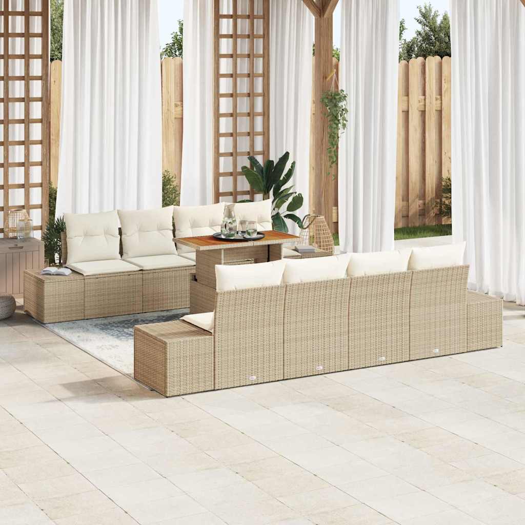Tuin Eetset Met Kussen 9 Pcs 100 X 55 X 73 Cm