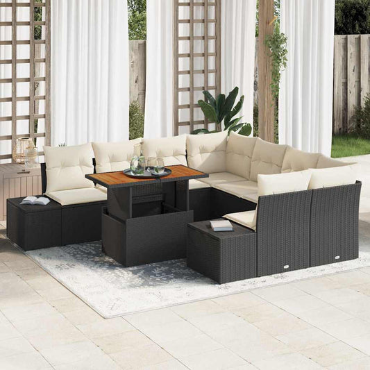 Tuin Eetset Met Kussen 9 Pcs 100 X 55 X 73 Cm