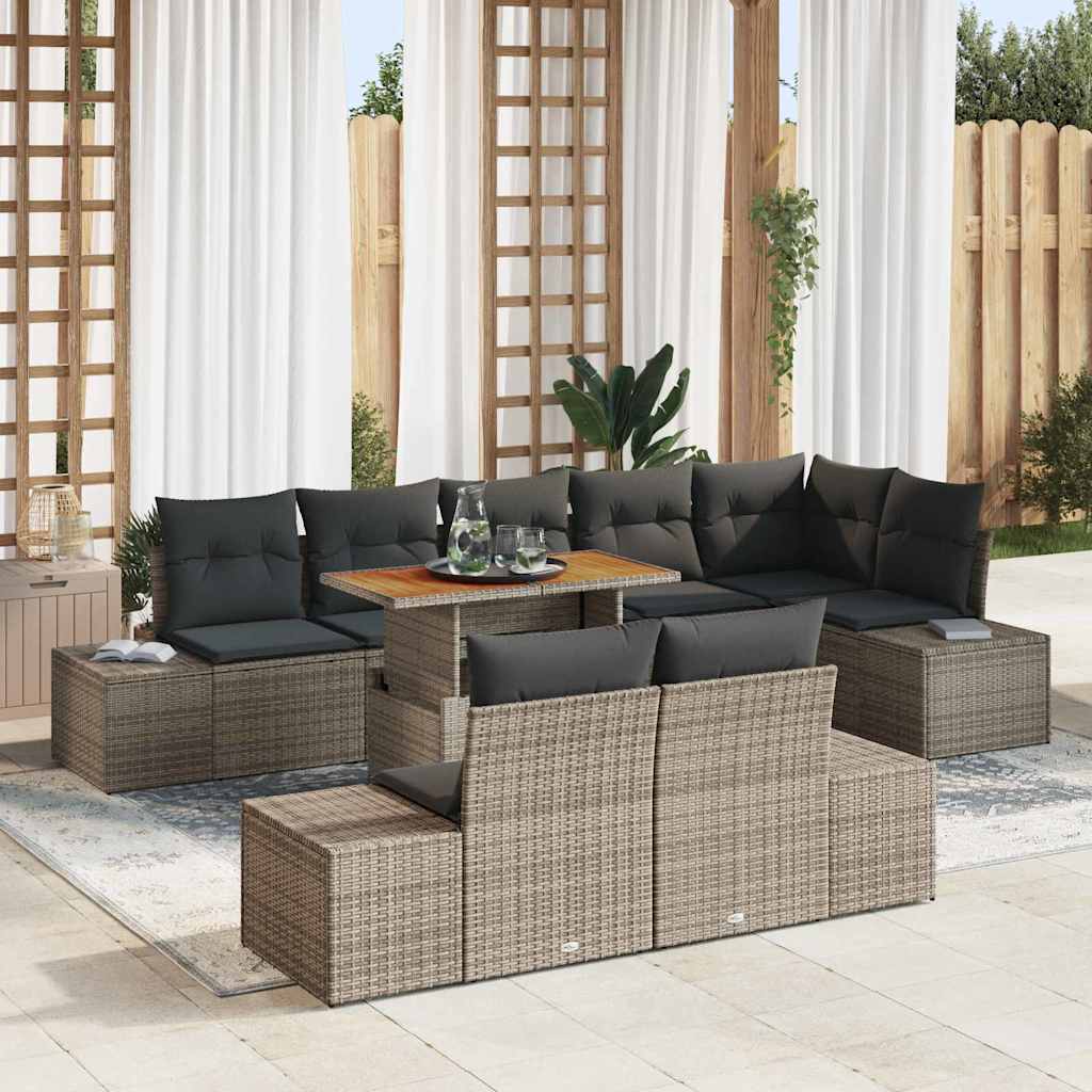 Tuin Eetset Met Kussen 9 Pcs 100 X 55 X 73 Cm