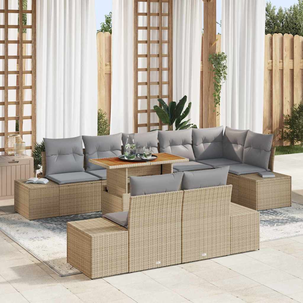 Tuin Eetset Met Kussen 9 Pcs 100 X 55 X 73 Cm