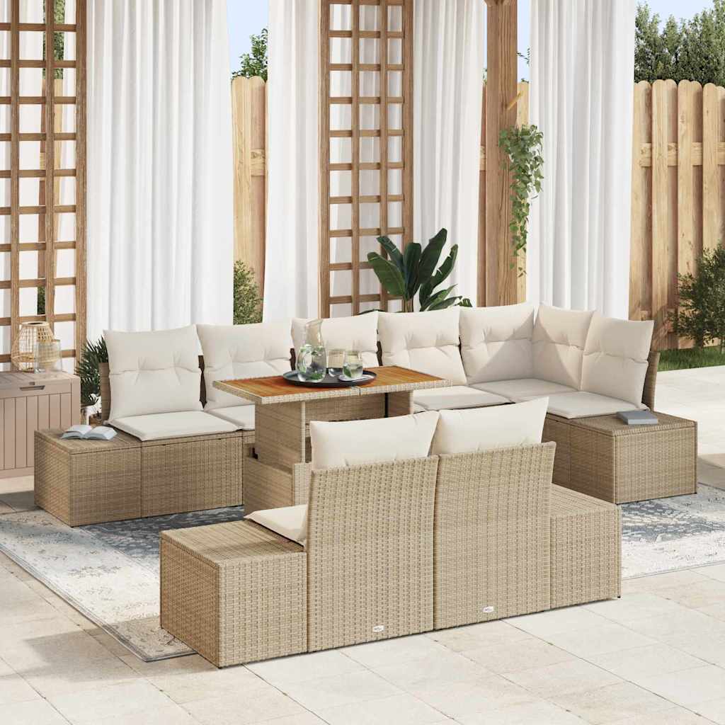 Tuin Eetset Met Kussen 9 Pcs 100 X 55 X 73 Cm