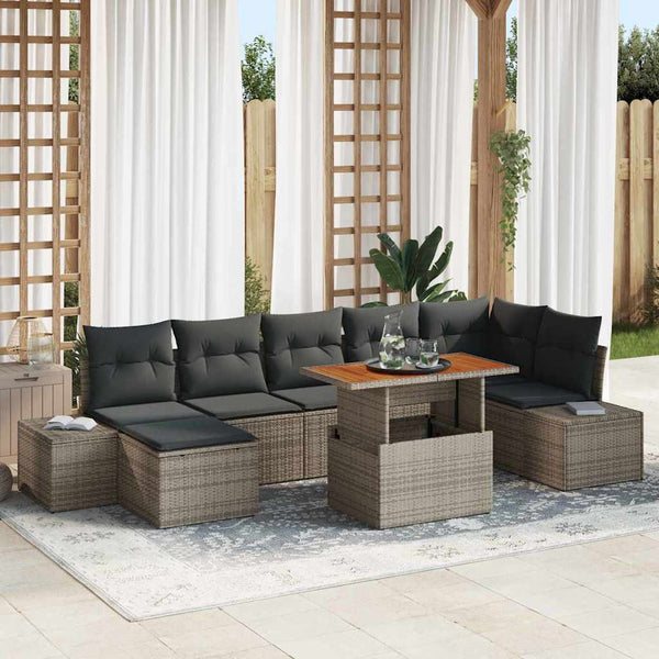 Tuin Sofa Set Met Kussen 8 Pcs