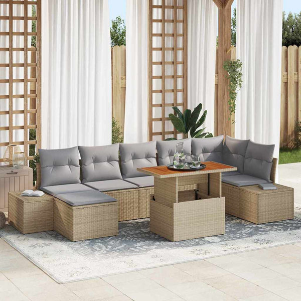 Tuin Sofa Set Met Kussen 8 Pcs
