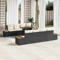 Tuin Eetset Met Kussen 9 Pcs En Beige 100 X 55 X 73 Cm