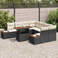 Tuin Eetset Met Kussen 9 Pcs En Beige 100 X 55 X 73 Cm