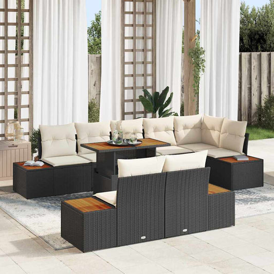 Tuin Eetset Met Kussen 9 Pcs En Beige 100 X 55 X 73 Cm