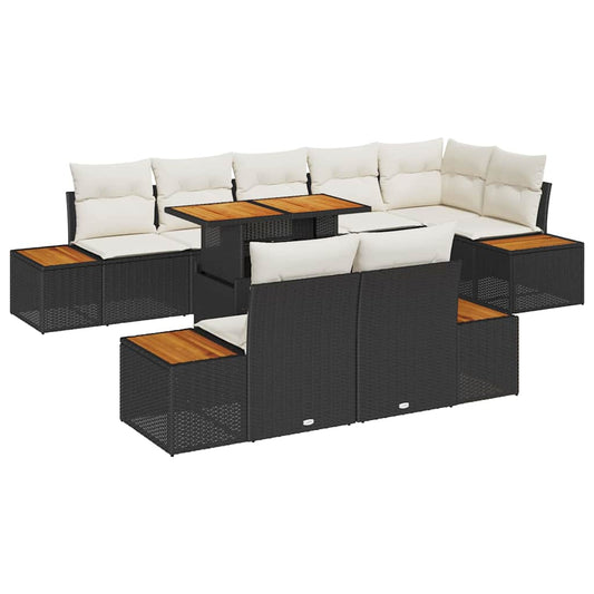 Tuin Eetset Met Kussen 9 Pcs En Beige 100 X 55 X 73 Cm