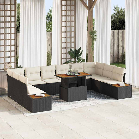 Tuin Eetset Met Kussen 11 Pcs En Beige 100 X 55 X 73 Cm