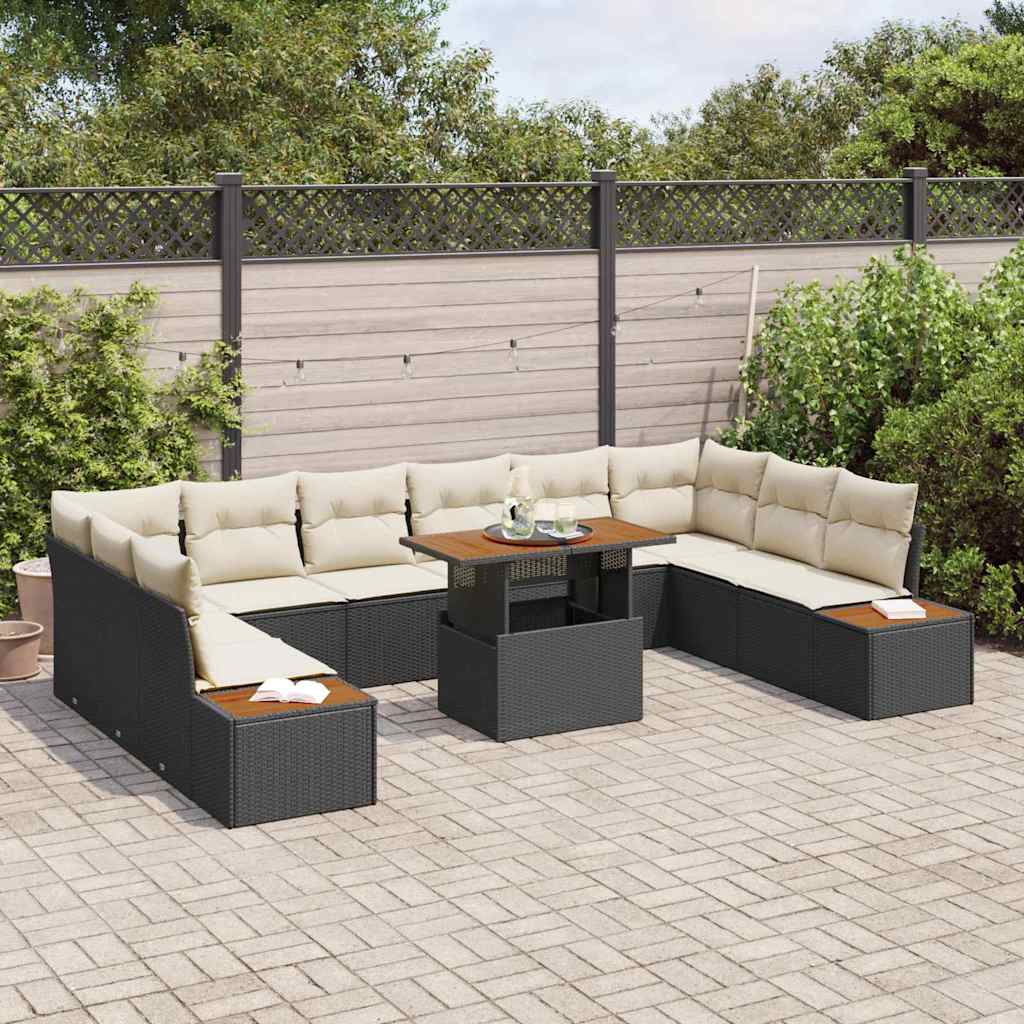 Tuin Eetset Met Kussen 11 Pcs En Beige 100 X 55 X 73 Cm