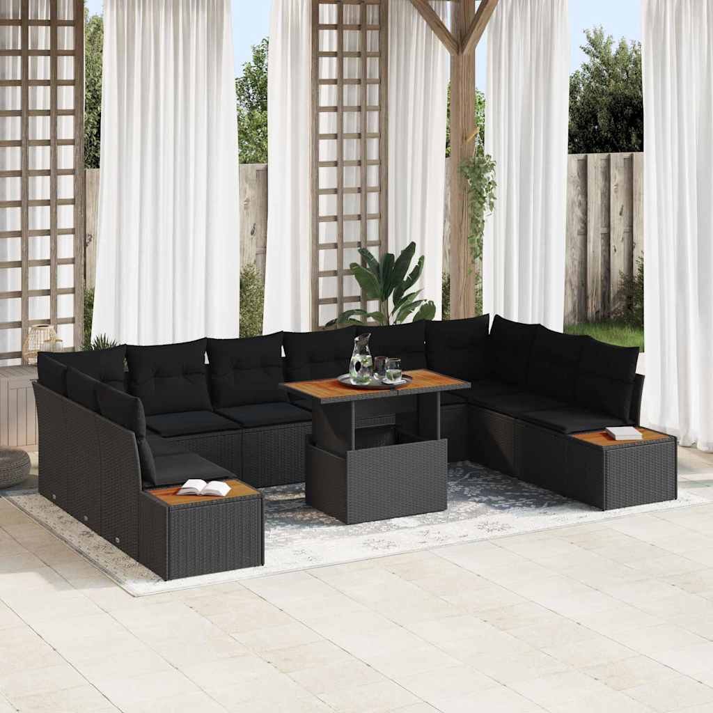 Tuin Eetset Met Kussen 11 Pcs En Beige 100 X 55 X 73 Cm