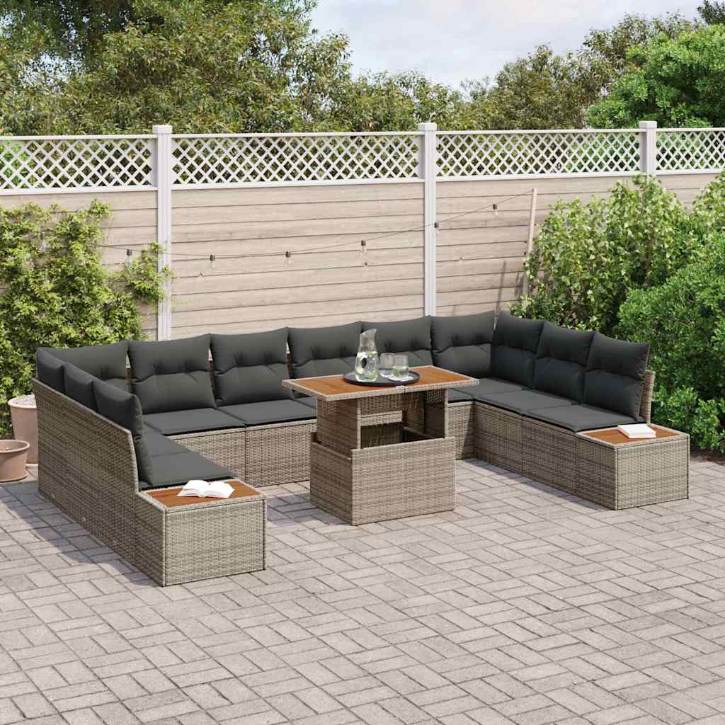 Tuin Eetset Met Kussen 11 Pcs En Beige 100 X 55 X 73 Cm