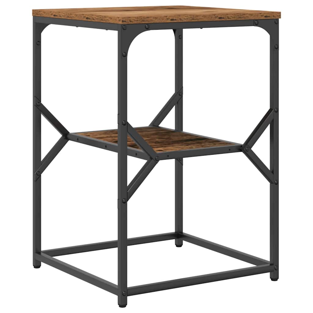 Bijzettafel 41 X 40 X 60 Cm Engineered Hout En Staal