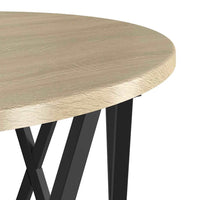 Bijzettafel 2 Pcs Engineered Hout En Staal